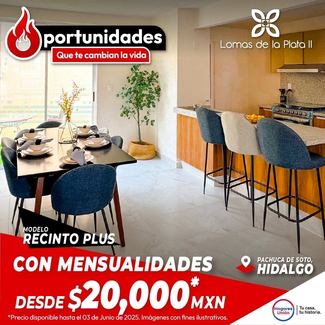 Lomas de la Plata - Oportunidades que cambian tu vida - Bono hasta $20,000 mxn